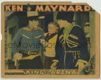 9k562 KING OF THE ARENA LC 1933 cowboy Ken Maynard restrained from hitting Michael Visaroff!