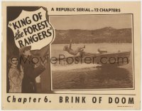 9k563 KING OF THE FOREST RANGERS chapter 6 LC 1946 action scene on speeding boat, Brink of Doom!