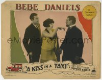 9k568 KISS IN A TAXI LC 1927 pretty Bebe Daniels between Douglas Gilmore & man with goatee!