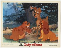 9k574 LADY & THE TRAMP LC R1980 beaver wants to help remove her muzzle, Disney canine classic!