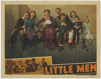 9k590 LITTLE MEN LC 1940 posed portrait of Kay Francis, James Lydon & family sitting on fence!