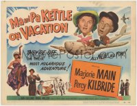 9k122 MA & PA KETTLE ON VACATION TC 1953 wacky hillbillies Marjorie Main & Percy Kilbride!