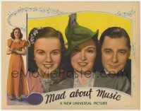 9k630 MAD ABOUT MUSIC LC 1938 portrait of Gail Patrick between Deanna Durbin & Herbert Marshall!