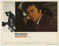 9k633 MAGNUM FORCE int'l LC #7 1973 super c/u of Clint Eastwood as toughest cop Dirty Harry w/ bullhorn!