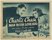 9k125 MAN BITES LOVEBUG TC 1937 Charlie Chase & Mary Russell in a Columbia 2-reel comedy short!
