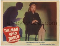 9k639 MAN WHO DARED LC 1946 John Sturges, guy tries to make Leslie Brooks squeal on her lover!