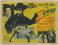 9k129 MARK OF ZORRO TC 1940 masked hero Tyrone Power, young Linda Darnell, ultra rare!