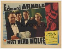 9k651 MEET NERO WOLFE LC 1936 detective Edward Arnold, Lionel Stander, Joan Perry & Victor Jory!