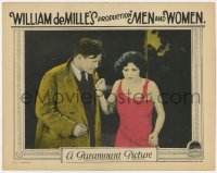 9k652 MEN & WOMEN LC 1925 close up of Richard Dix with Claire Adams staring in disbelief!