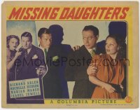 9k661 MISSING DAUGHTERS LC 1939 angry Richard Arlen grabs man holding sexy Rochelle Hudson!