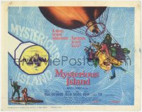 9k137 MYSTERIOUS ISLAND TC 1961 Ray Harryhausen, Jules Verne sci-fi, cool hot-air balloon art!