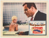 9k685 NOTORIOUS LANDLADY LC 1962 sexy Kim Novak naked in bathtub behind Jack Lemmon with gun!