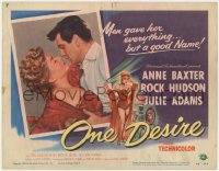 9k144 ONE DESIRE TC 1955 Rock Hudson gave sexy Anne Baxter everything but a good name!