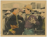 9k700 ONE GLORIOUS SCRAP LC 1925 great c/u of cowboy Edmond Cobb fighting with man in the street!