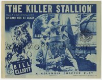 9k703 OVERLAND WITH KIT CARSON chapter 7 LC 1939 Iris Meredith & Bill Elliott aiming their guns!