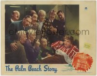 9k705 PALM BEACH STORY LC 1942 William Demarest & men wake Claudette Colbert with a song!