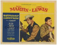 9k707 PARDNERS LC #3 1956 best c/u of cowboys Jerry Lewis & Dean Martin sitting back to back!