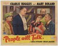 9k715 PEOPLE WILL TALK LC 1935 Charlie Ruggles & Mary Boland with giant guy & two others!