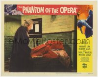 9k721 PHANTOM OF THE OPERA LC #8 1962 Herbert Lom stands over unconscious Heather Sears!