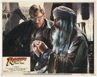 9k747 RAIDERS OF THE LOST ARK LC #7 1981 Tutte Lemkow explains pendant to Harrison Ford!