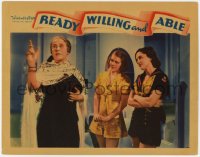 9k753 READY, WILLING & ABLE LC 1937 Ruby Keeler & Carol Hughes listen to Louise Fazenda!