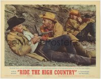 9k765 RIDE THE HIGH COUNTRY LC #5 1962 Randolph Scott & Joel McCrea are sometimes allies or enemies!