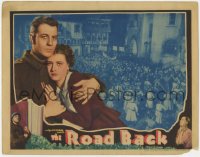 9k771 ROAD BACK LC 1937 John King, Barbara Read, soldiers vs citizens in the streets!