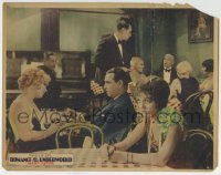 9k778 ROMANCE OF THE UNDERWORLD LC 1928 sad gangster's moll Mary Astor sitting alone in speakeasy!