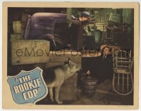 9k779 ROOKIE COP LC 1939 Ace the Wonder Dog hides behind crates watching kidnapped master Tim Holt!