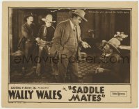 9k785 SADDLE MATES LC 1928 Hank Bell restrains angry Wally Wales from drawing on old enemies!