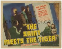 9k156 SAINT MEETS THE TIGER TC 1943 Hugh Sinclair as Leslie Charteris' detective, Jean Gillie