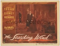 9k802 SEARCHING WIND LC #7 1946 Robert Young & Sylvia Sidney standing by car outside mansion!