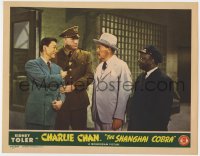 9k818 SHANGHAI COBRA LC 1945 Sidney Toler as Charlie Chan, Benson Fong, Mantan Moreland & guard!