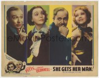 9k822 SHE GETS HER MAN LC 1935 Zasu Pitts, Helen Twelvetrees, Hugh O'Connell & Lucien Littlefield!