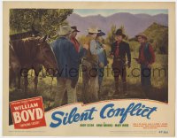9k833 SILENT CONFLICT LC #6 1948 William Boyd as Hopalong Cassidy holding bad guys at gunpoint!
