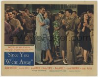 9k841 SINCE YOU WENT AWAY LC 1944 Joseph Cotten in dress uniform dancing with Claudette Colbert!