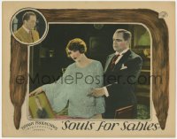 9k854 SOULS FOR SABLES LC 1925 Claire Windsor coveted sables & lost her husband Eugene O'Brien!