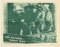 9k871 SUNSET TRAIL LC R1947 Ken Maynard & sidekick with their guns drawn catching the bad guys!