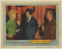 9k873 SWEET SMELL OF SUCCESS LC #6 1957 Tony Curtis pimps Barbara Nichols to David White for favor!