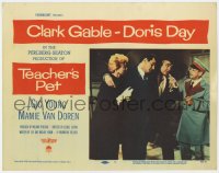 9k880 TEACHER'S PET LC #1 1958 Doris Day & Clark Gable carry drunken Gig Young to hotel!