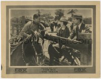9k886 TEXAN LC R1920s Tom Mix by Tony talking to Gloria Hope & Robert Walker behind barbed wire!