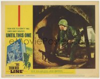 9k891 THIN RED LINE LC #3 1964 World War II soldier Kier Dullea crouching in secret tunnel!