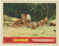 9k900 THUNDERBALL LC #5 1965 Sean Connery as James Bond sucks poison from Claudine Auger's foot!
