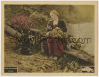 9k902 TILLIE LC 1922 kind Mary Miles Minter has little food but shares it with begging dog, rare!