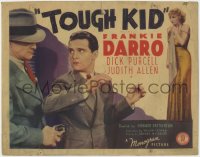 9k190 TOUGH KID TC 1938 great close image of Frankie Darro held at gunpoint, Judith Allen, rare!