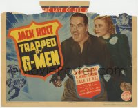 9k191 TRAPPED BY G-MEN TC 1937 government agent Jack Holt with gun protecting Wynne Gibson!