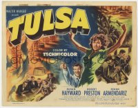9k192 TULSA TC 1949 great artwork of Susan Hayward & Robert Preston in Oklahoma!