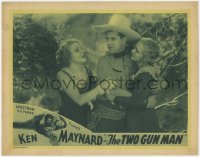 9k921 TWO GUN MAN LC R1930s cowboy Ken Maynard between pretty Lucille Powers & Nita Martan!