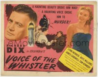 9k198 VOICE OF THE WHISTLER TC 1945 haunting beauty Lynn Merrick drove Richard Dix to murder!