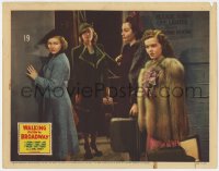 9k937 WALKING DOWN BROADWAY LC 1938 Claire Trevor, Phyllis Brooks & girls backstage with luggage!